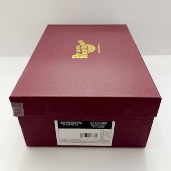 Dr. Martens 1460 Padded Panel Lace Up Boots Black Olive 27754002 Men's 8 NWT - Picture 8 of 9